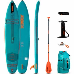 Jobe Duna Teal 11.6 Ensemble De Sup Gonflable Avec Pompe à Air Triple Action